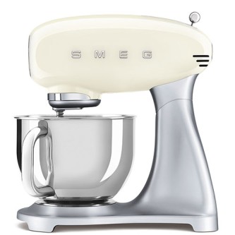 SMEG 50S RETRO-STYLE 5QT STAND MIXER, CREAM & CHROME