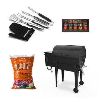 Tailgater Pellet Grill/Smoker Starter Set, Black